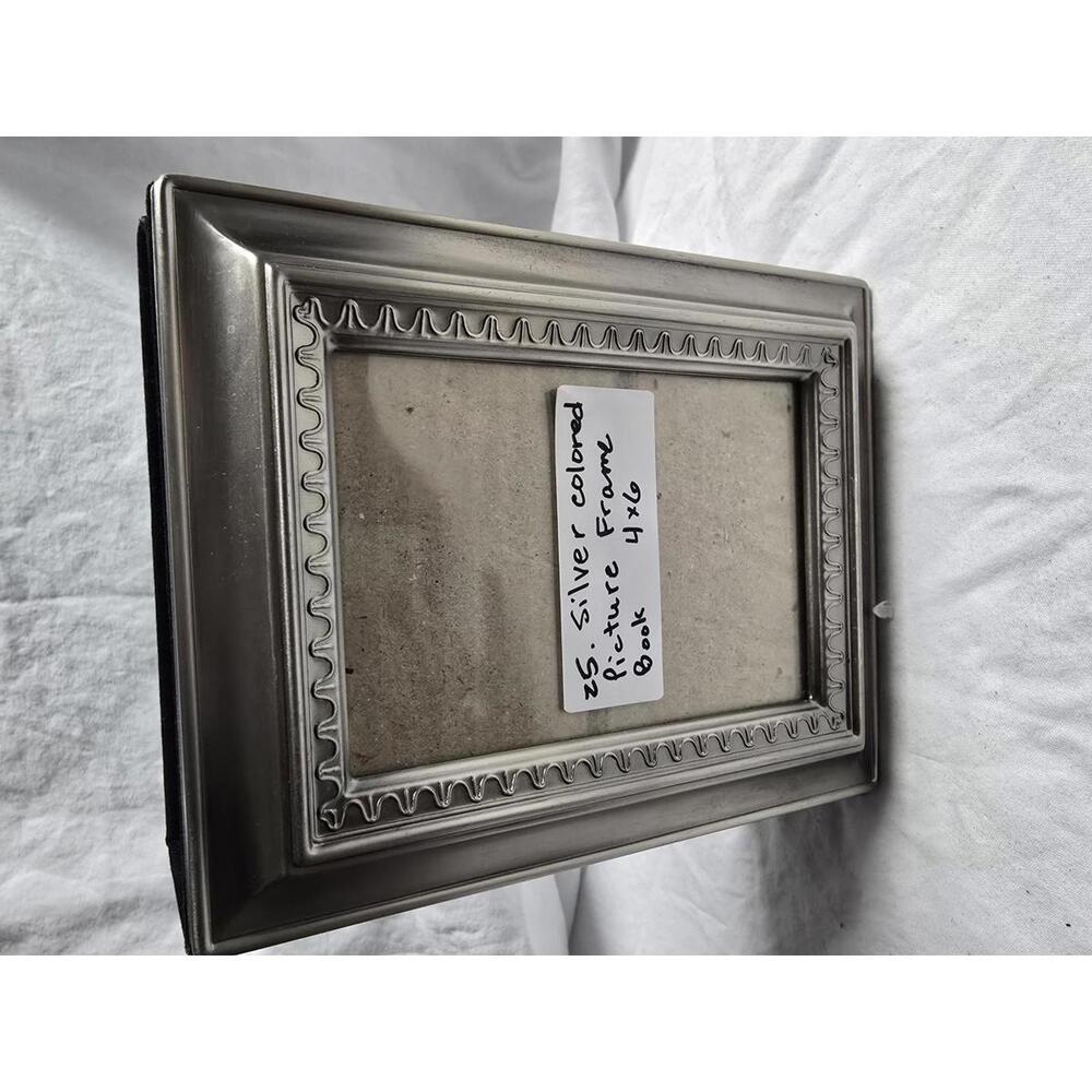 Silver Colored Picture Frame Book 7"h x 5.5"l x 2.25"w